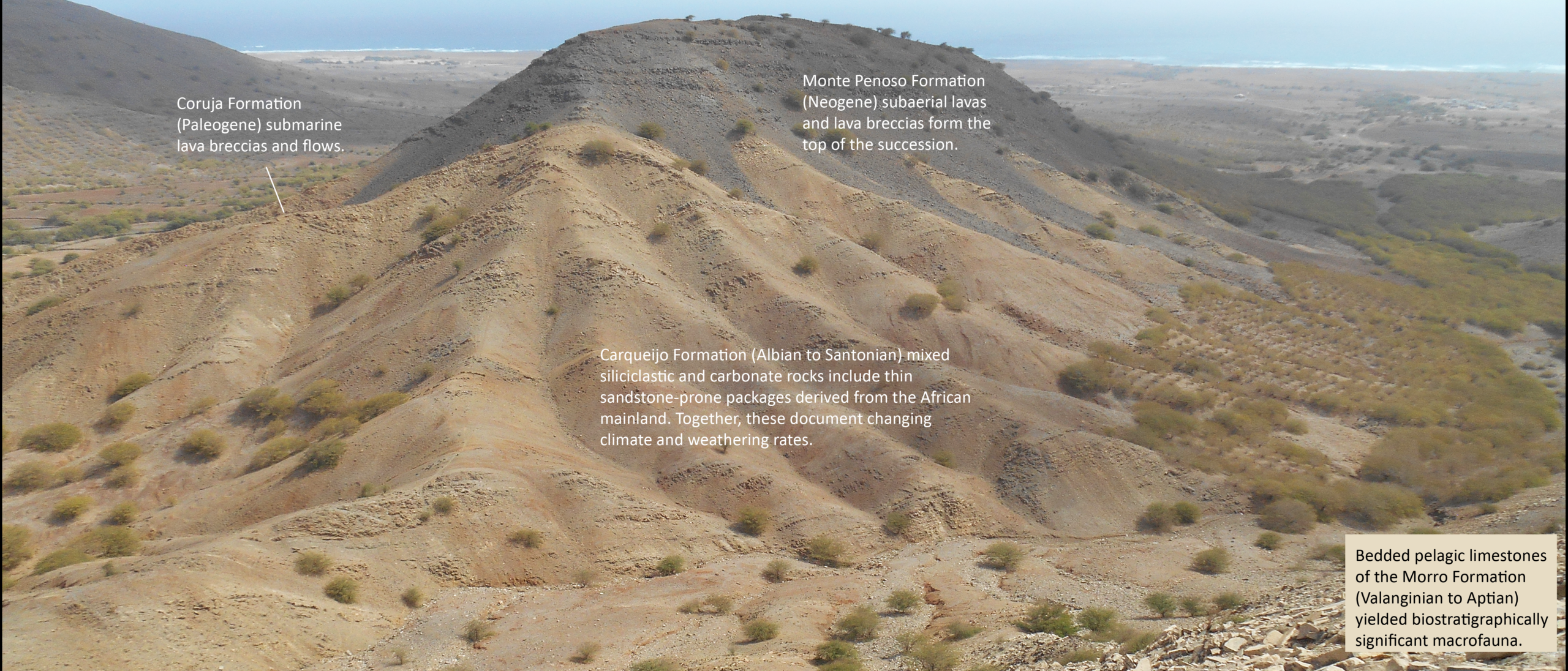 Mid Atlantic ocean floor at outcrop