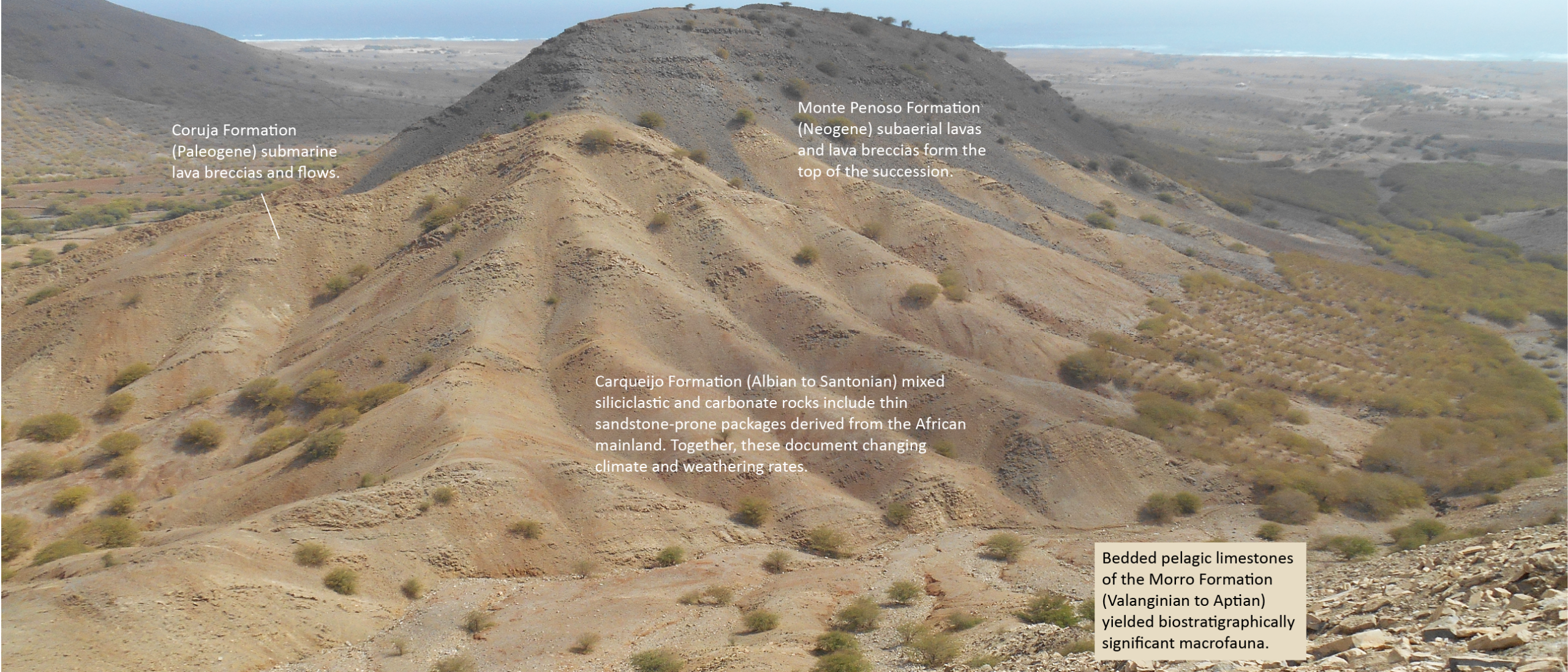Mid Atlantic ocean floor at outcrop